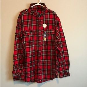 Men’s 2xlt red flannel shirt.